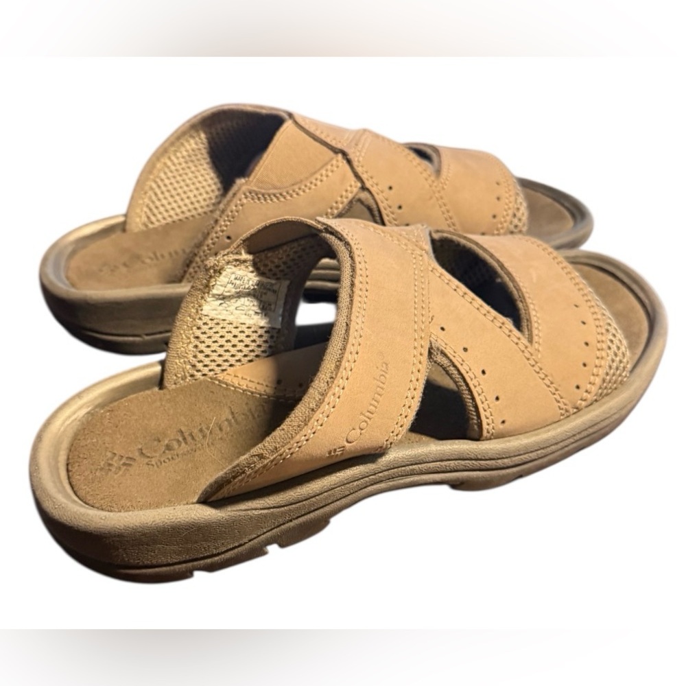Columbia Sauvie Slip On Sandal Slides Light Brown Women’s 7